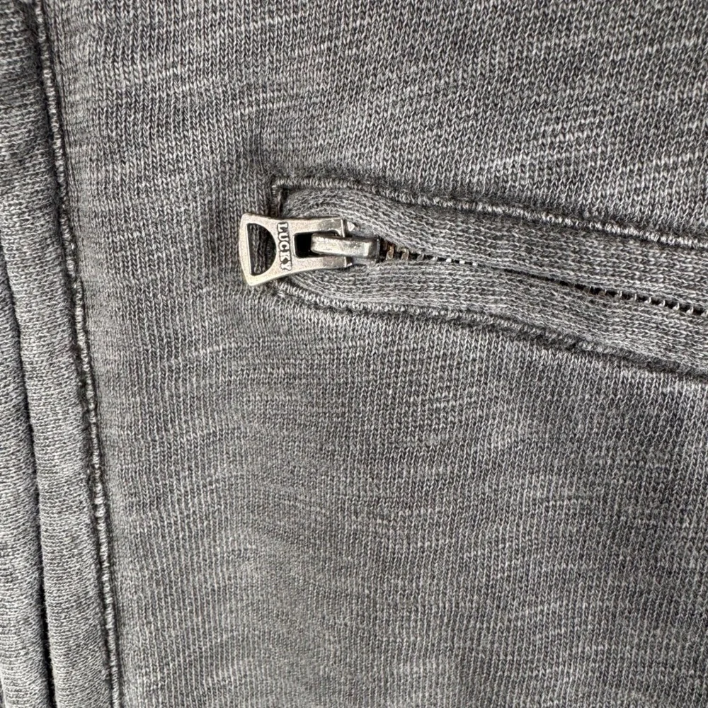 Lucky Brand Black Label Jacket Men's XL Full‎ Zip Bomber Style Gray